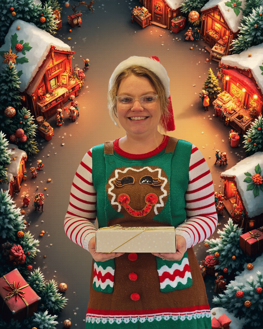 26 oz Christmas Nut Box