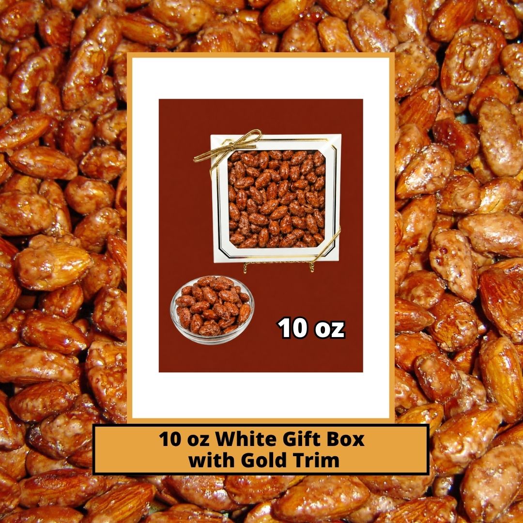 10 oz White with Gold Trim Gift Box