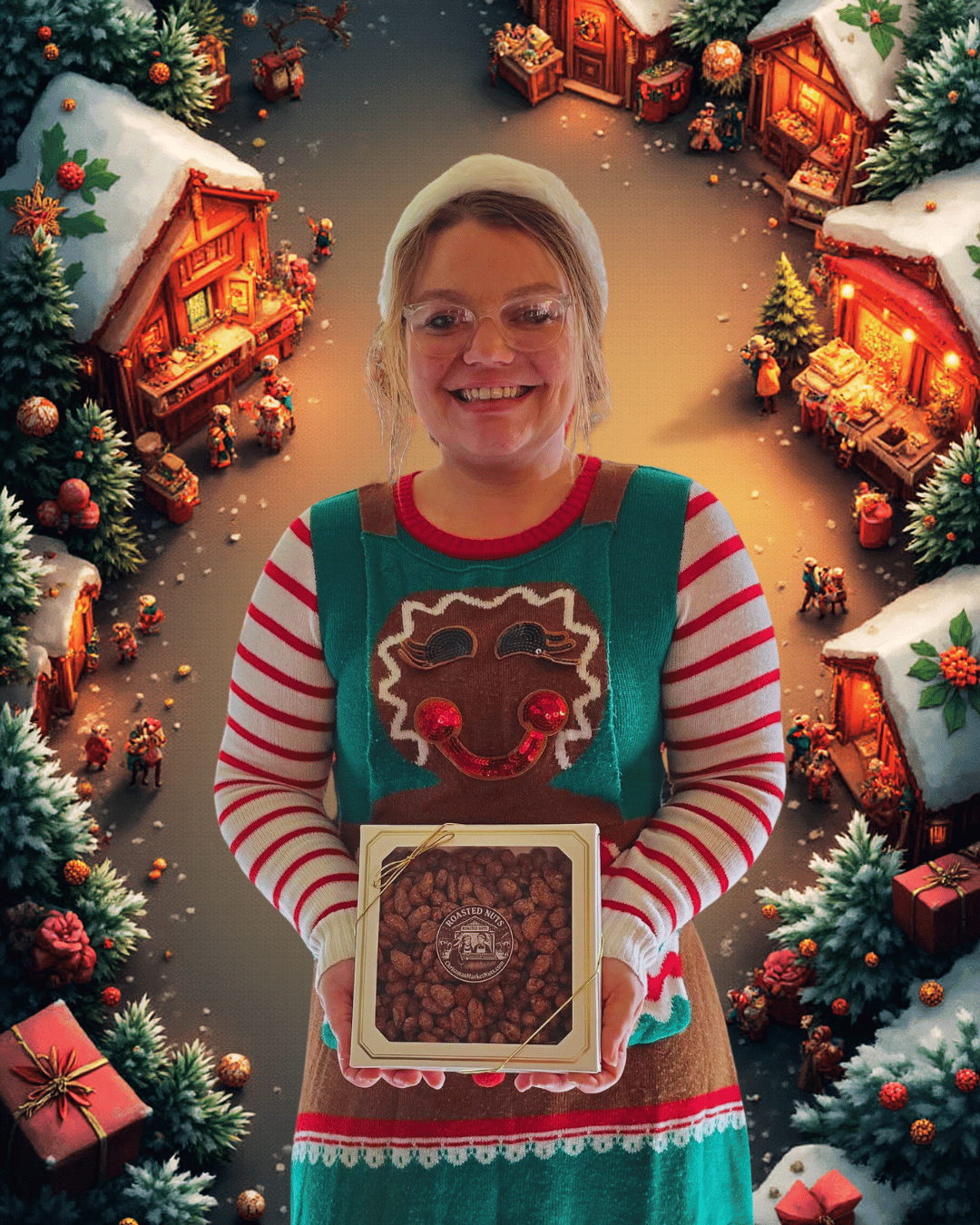 25 oz White with Gold Trim Gift Box, Perfect for the Holidays!