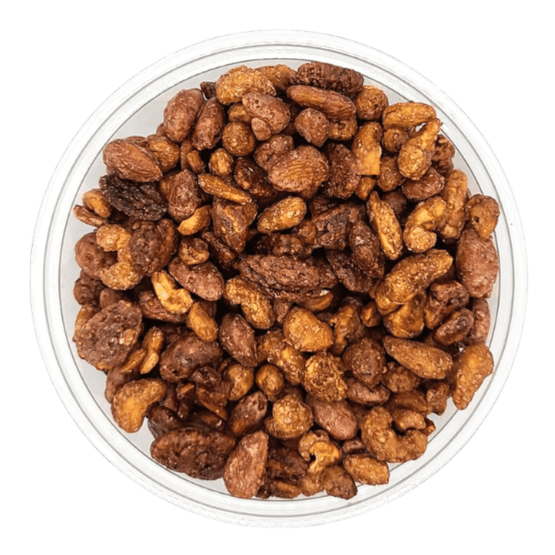 18 oz acrylic nut container. Perfect for Potlucks!