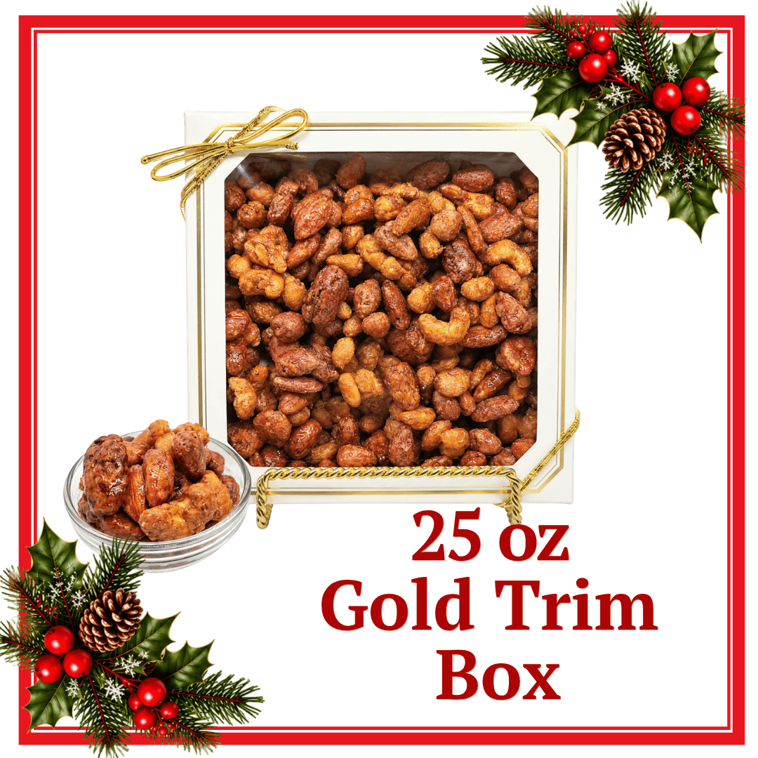 25 oz White with Gold Trim Gift Box, Perfect for the Holidays!