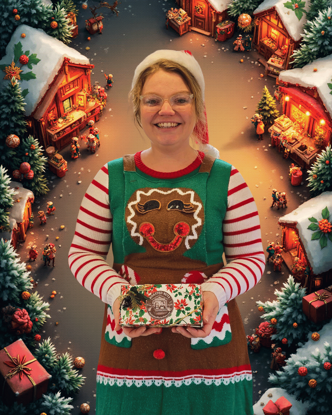 15 Oz Poinsettia Box