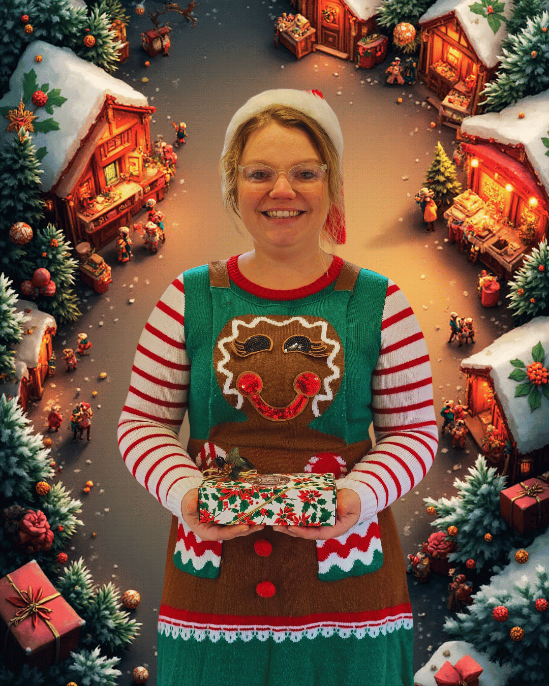 15 Oz Poinsettia Box