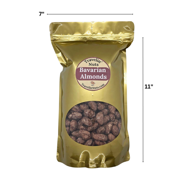Bavarian Roasted Almonds - 30oz resealable gold foil bag