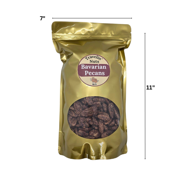 Bavarian Roasted Pecans - 30oz resealable gold foil bag