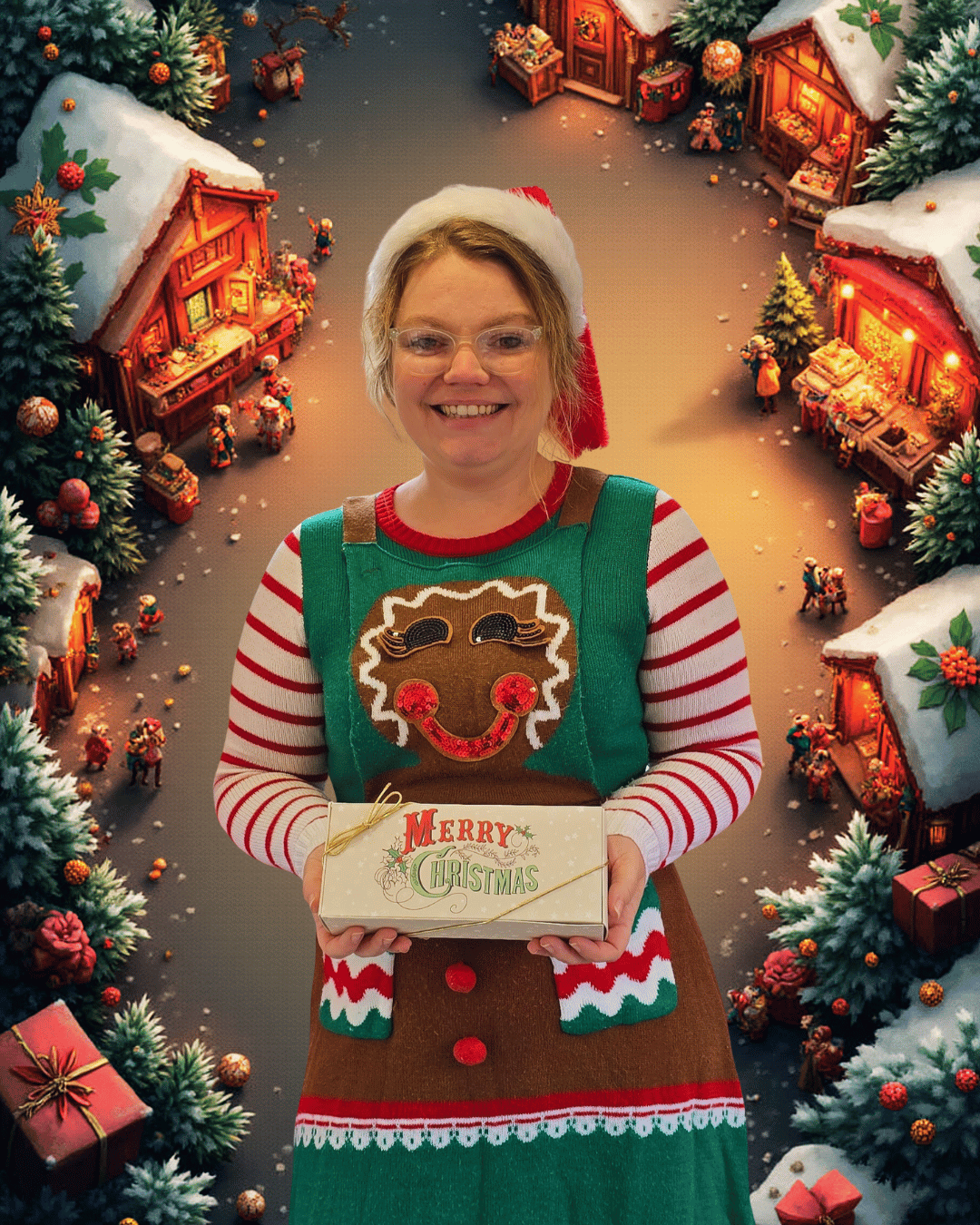 26 oz Christmas Nut Box