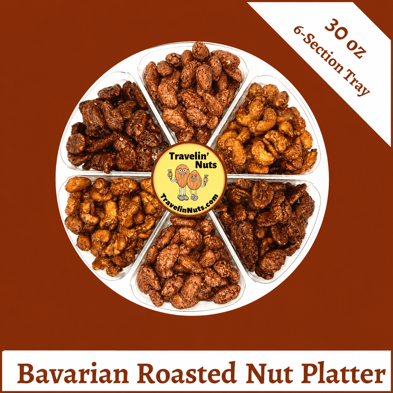 Bavarian Roasted Nut Platter - 30oz - 6 Section