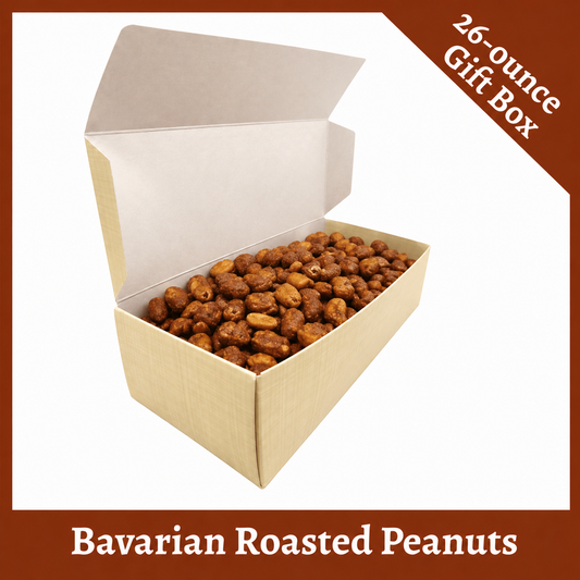 Bavarian Roasted Peanuts- 26 oz Yellow Linen Box