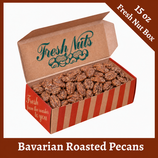 Bavarian Roasted Pecans- 15oz Fresh Nut Box