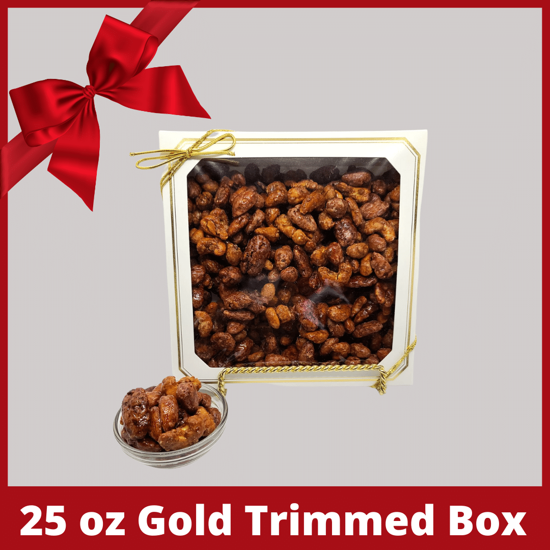 25 oz White with Gold Trim Gift Box, Perfect for the Holidays!