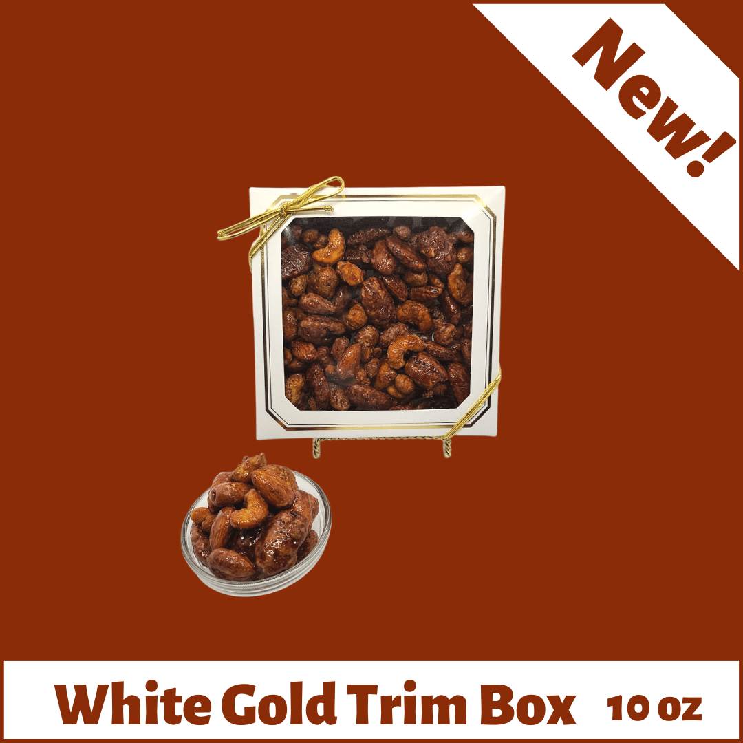10 oz White with Gold Trim Gift Box